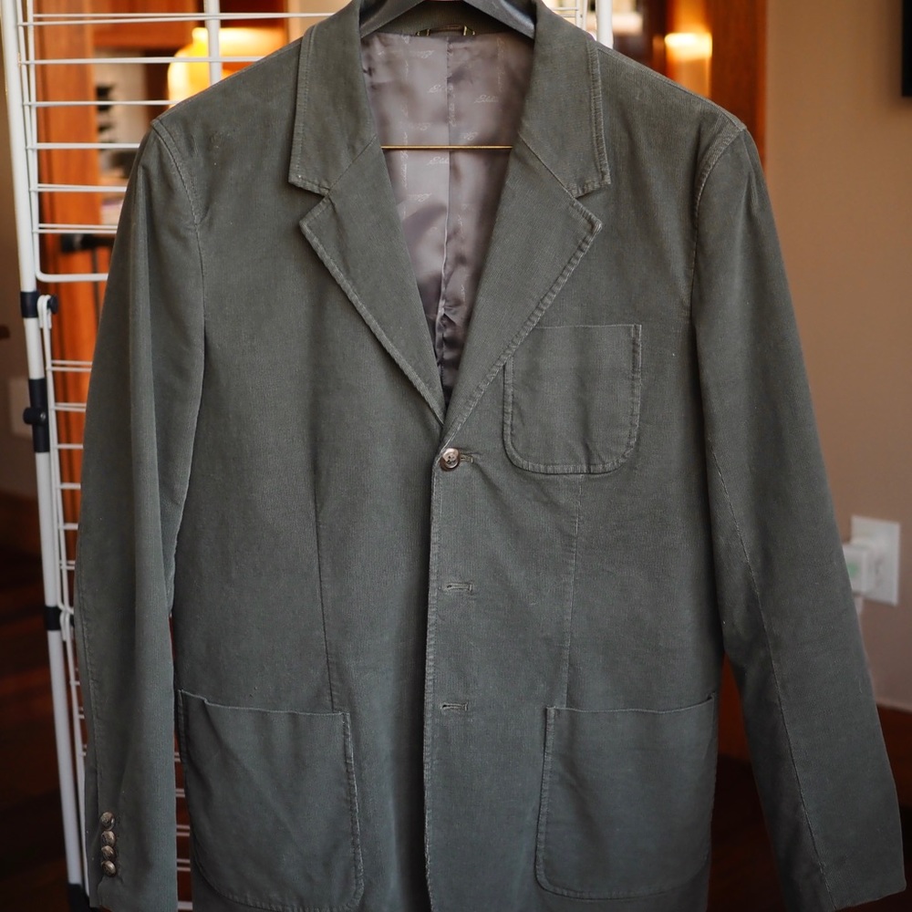 Eddie Bauer Olive Corduroy Blazer - medium